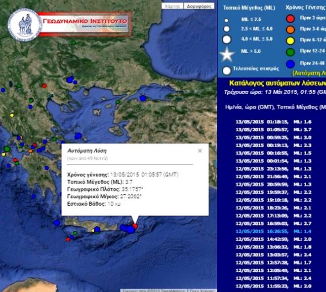 Σεισμός 3.7 Ρίχτερ στην Κάσο