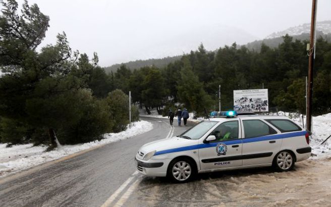 Διακοπή της κυκλοφορίας στη Πάρνηθος