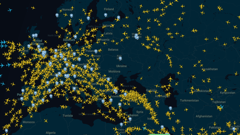 Notam για απαγόρευση πτήσεων στον εναέριο χώρο της Ουκρανίας